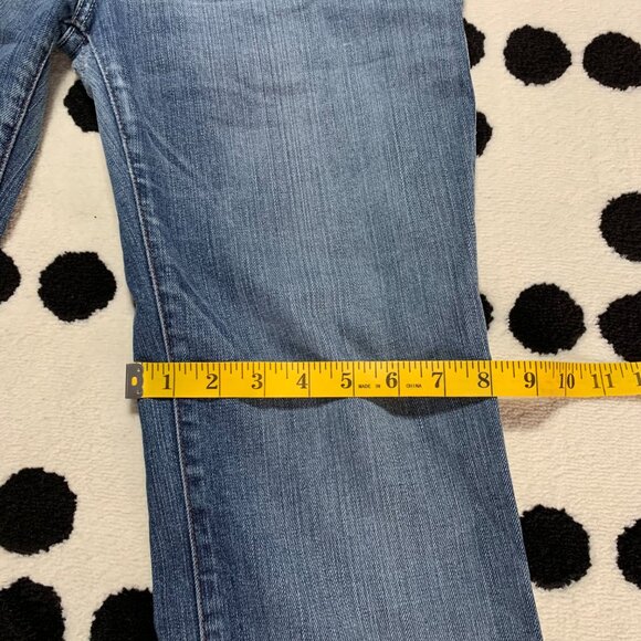 Victoria Beckham Rock & Republic Low Rise Distressed Denim Straight Leg Jeans - Picture 12 of 15